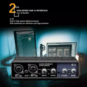 Q-22 Audio Interface Sound Card