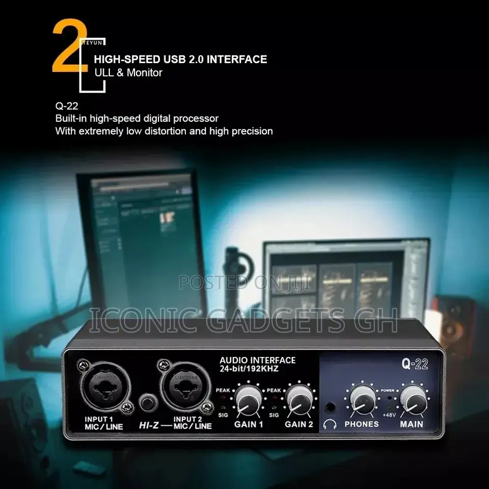 Q-22 Audio Interface Sound Card