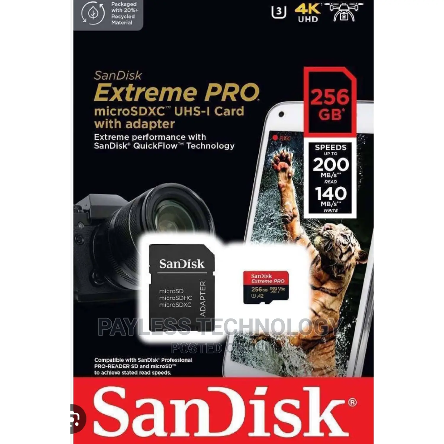 Sandisk 256gb Extreme Pro Micro Sd Card