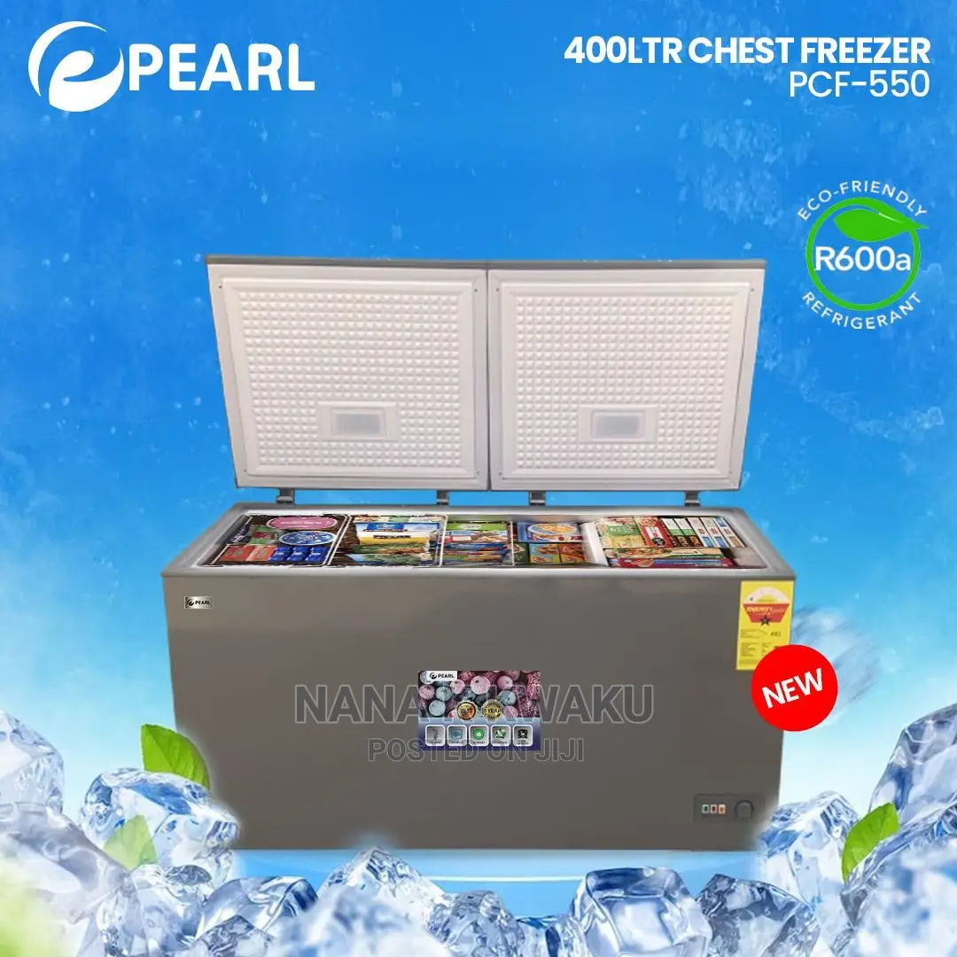 1 Year Warranty_double Door Chest Freezer 399litrs Pearl