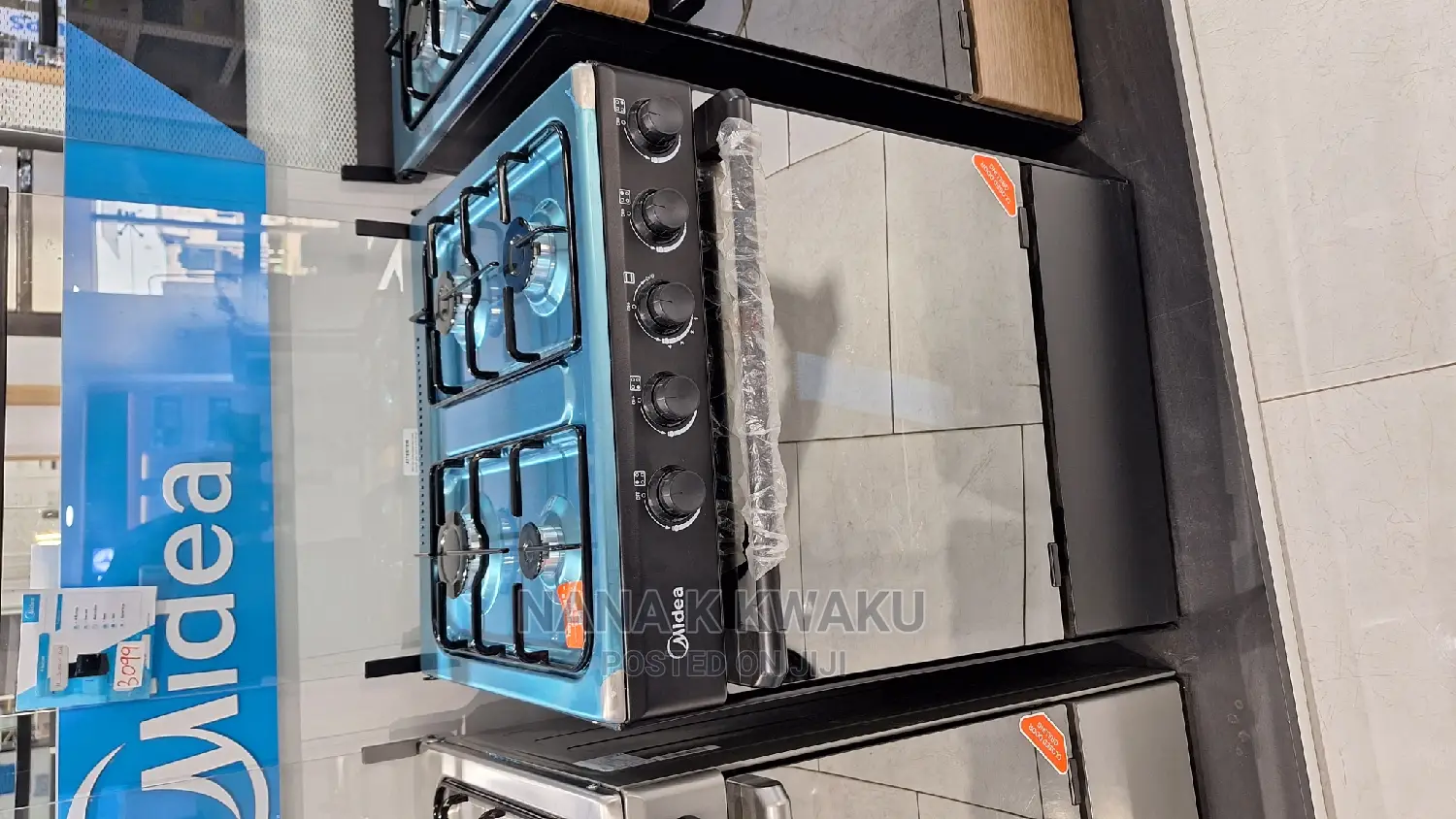 Black Mirror_midea 60X60 Cooker With Oven Grill