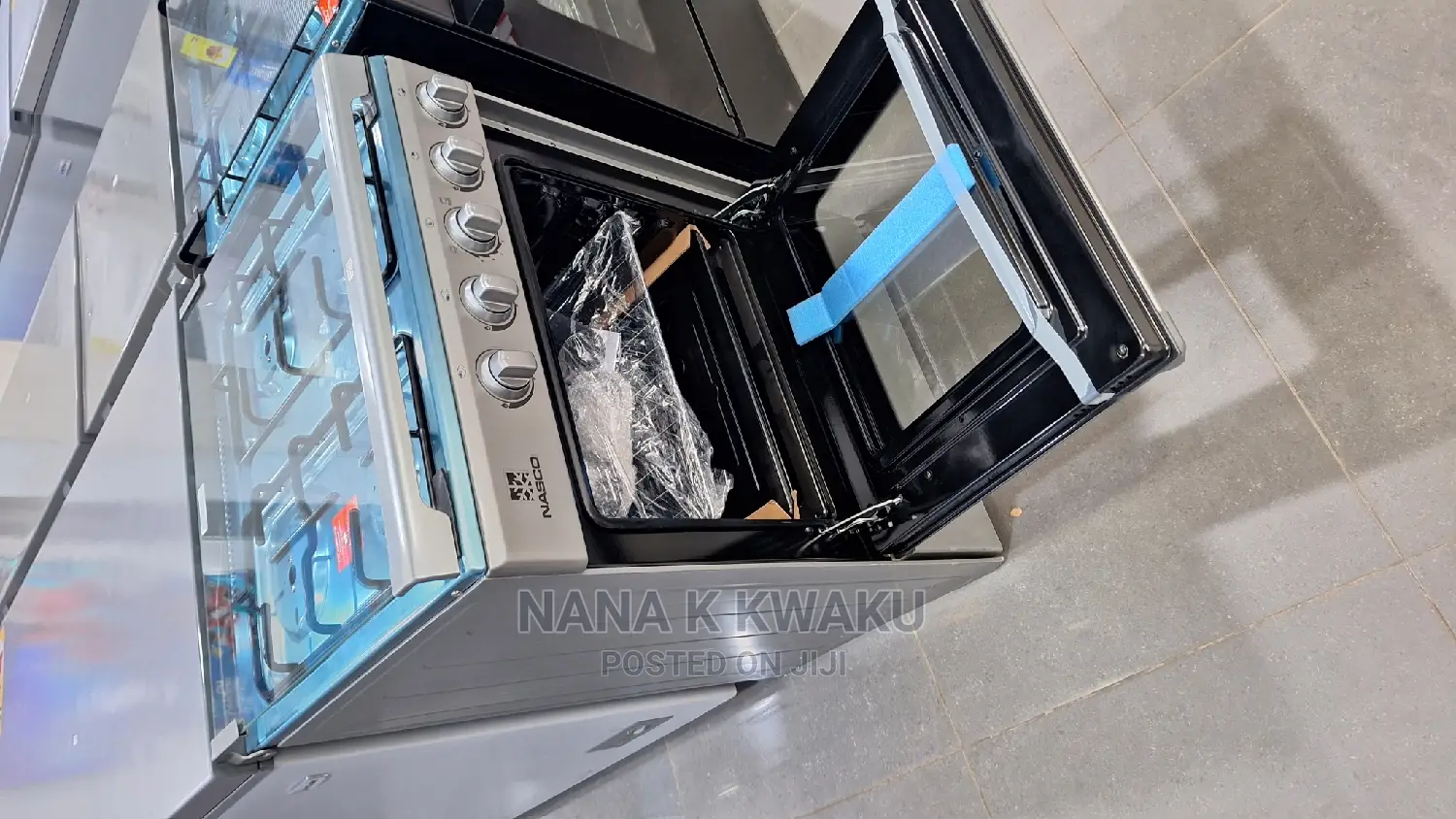 Silver_nasco 60mx60m Gas Cooker With Oven Grill