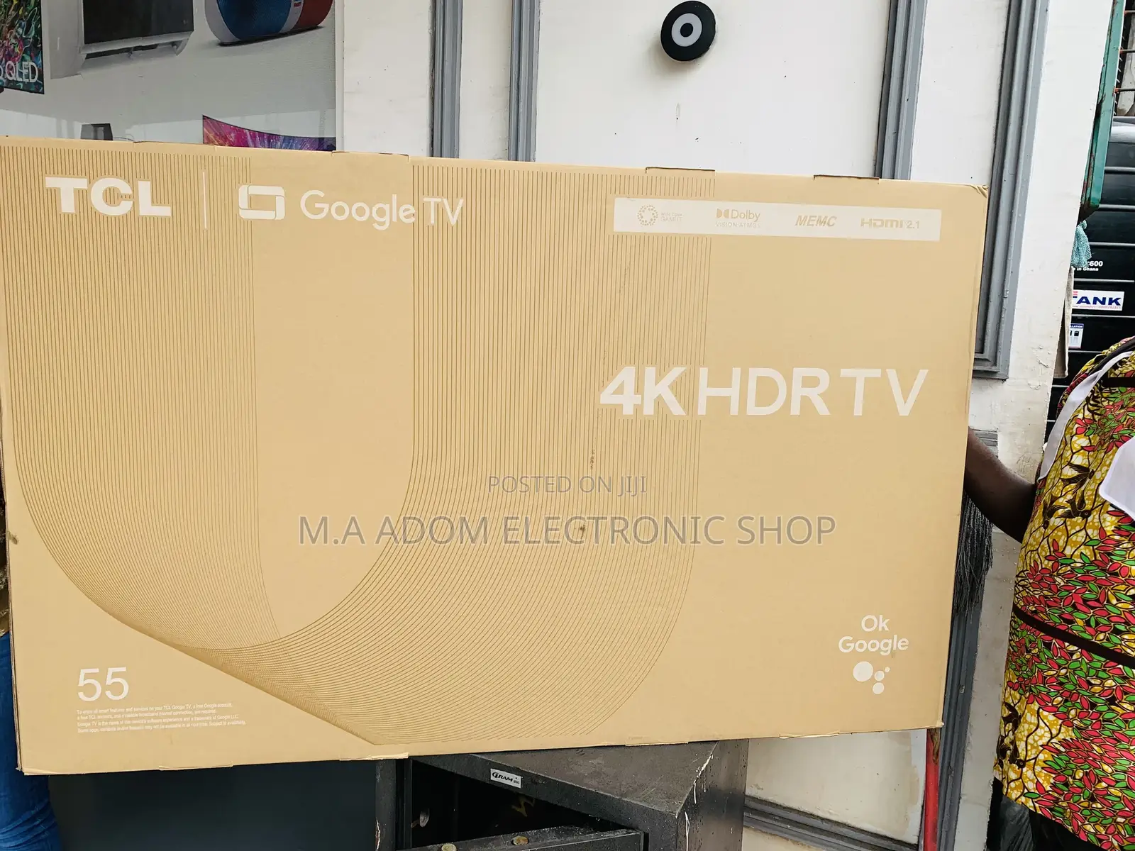 TCL 55” UHD Wifi Android Bluetooth Frameless Tv