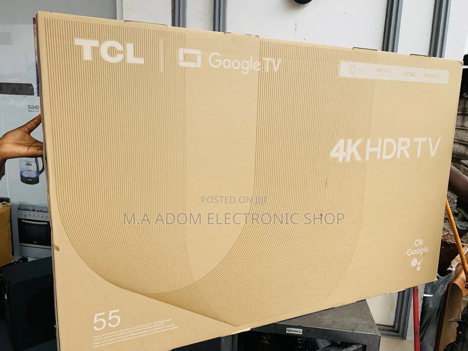 Fresh in Box TCL 55” UHD Bluetooth Frameless Slim Tv