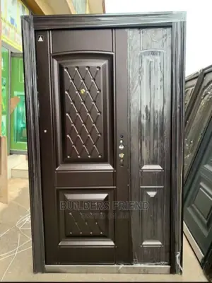 Standard Italian Coffee Brown One Half Security Door+Locks
