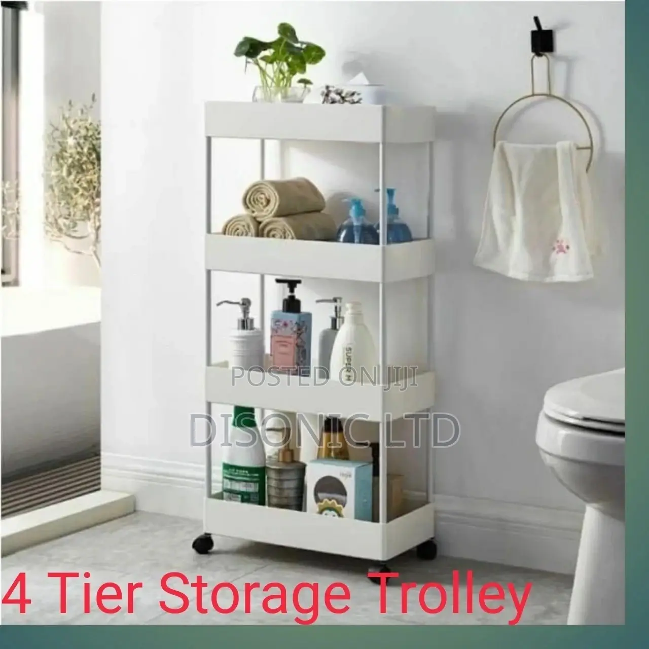 4 Tier Storage Trolley Rack