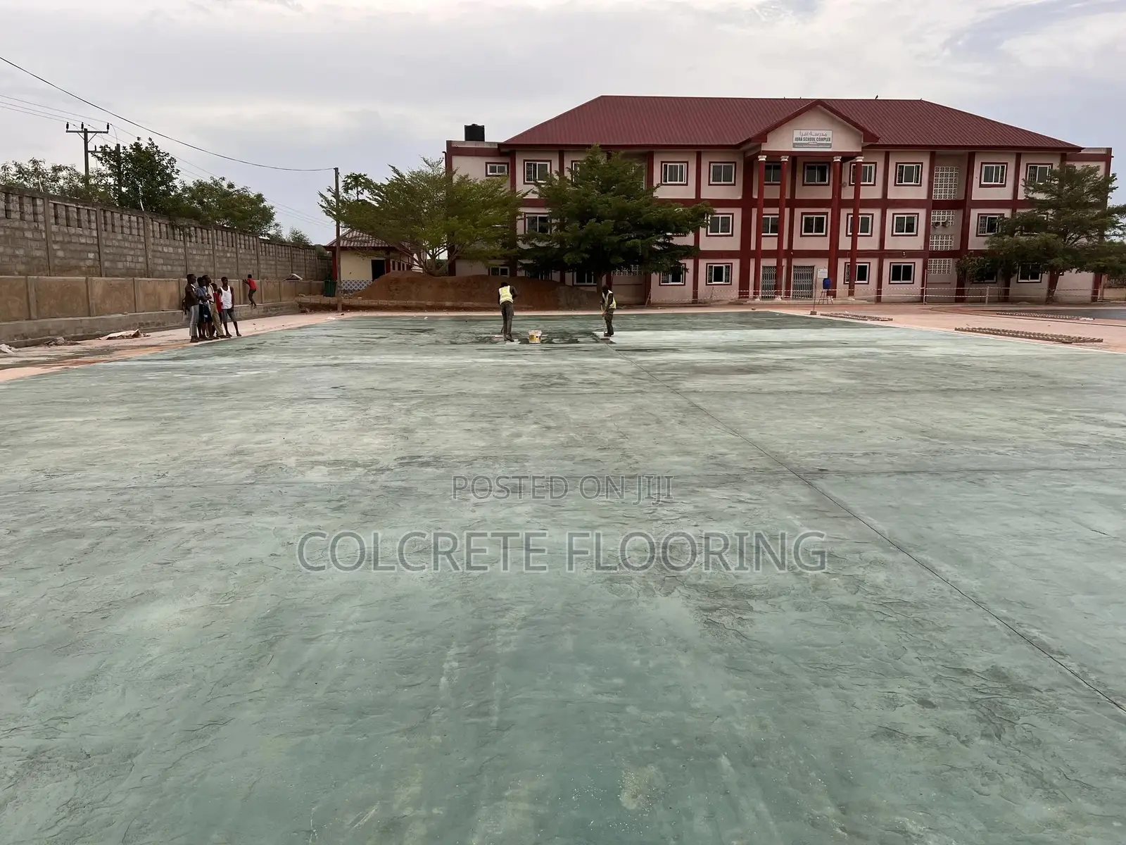 Basketball Court Stamped Concrete #10