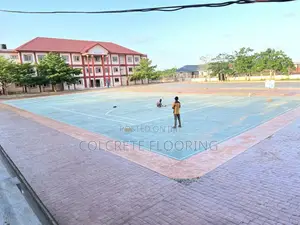 Basketball Court Stamped Concrete #10