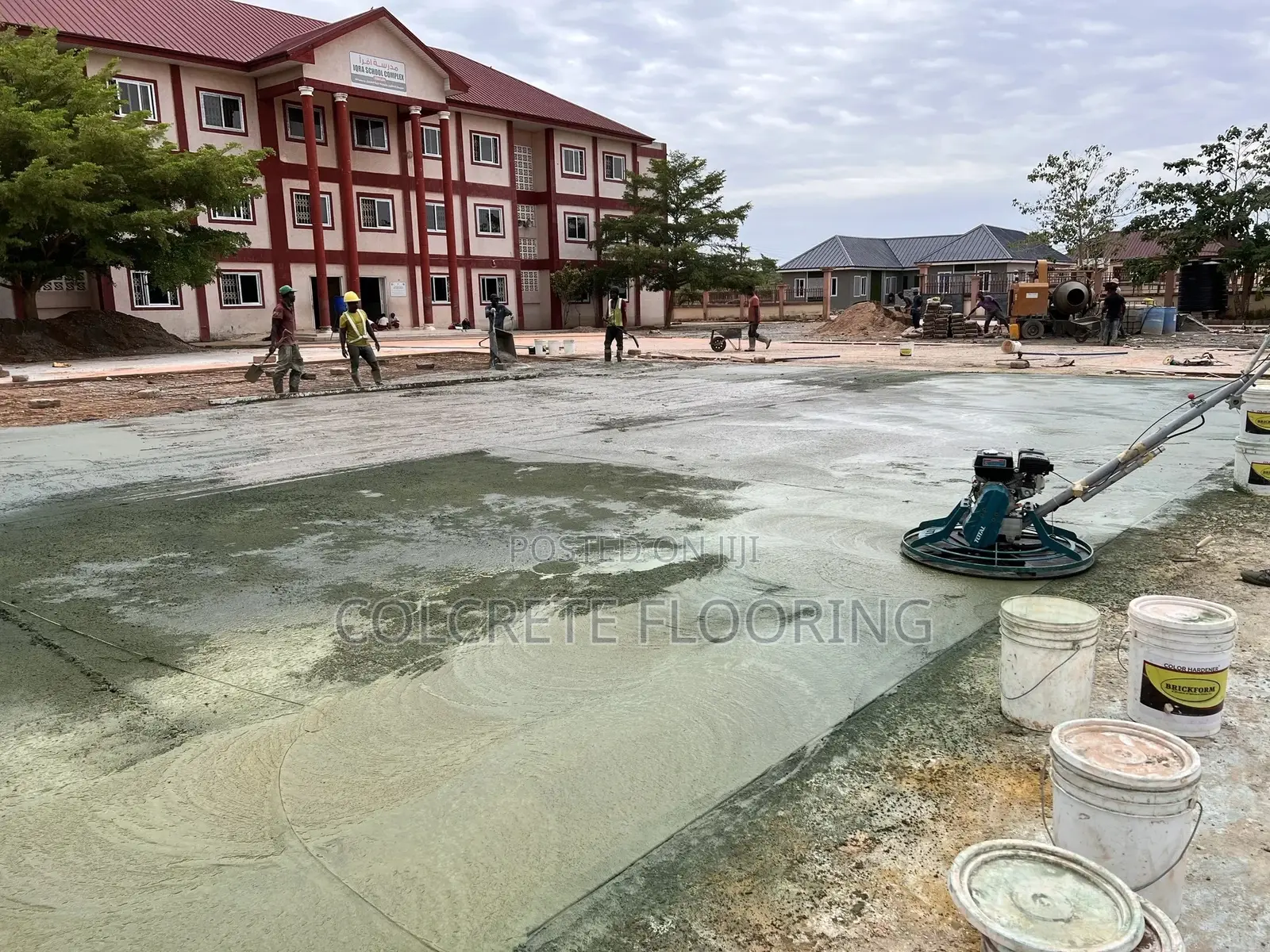 Basketball Court Stamped Concrete #10