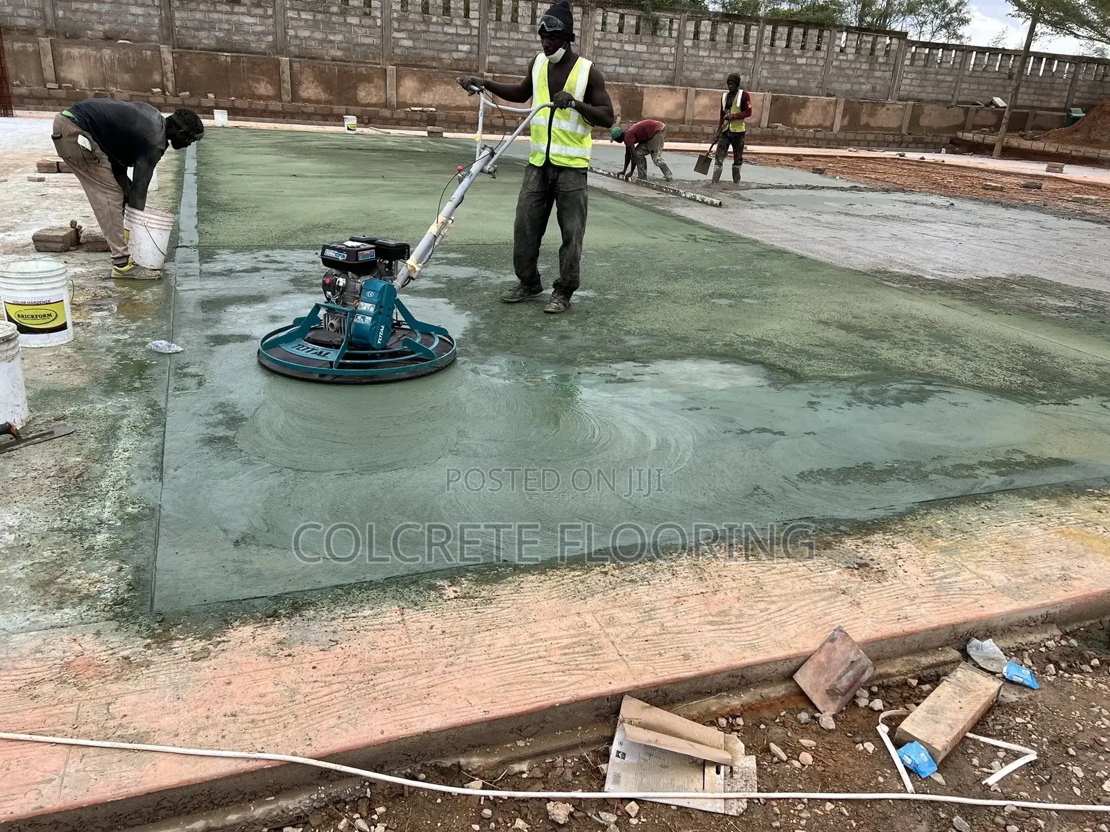 Basketball Court Stamped Concrete #10