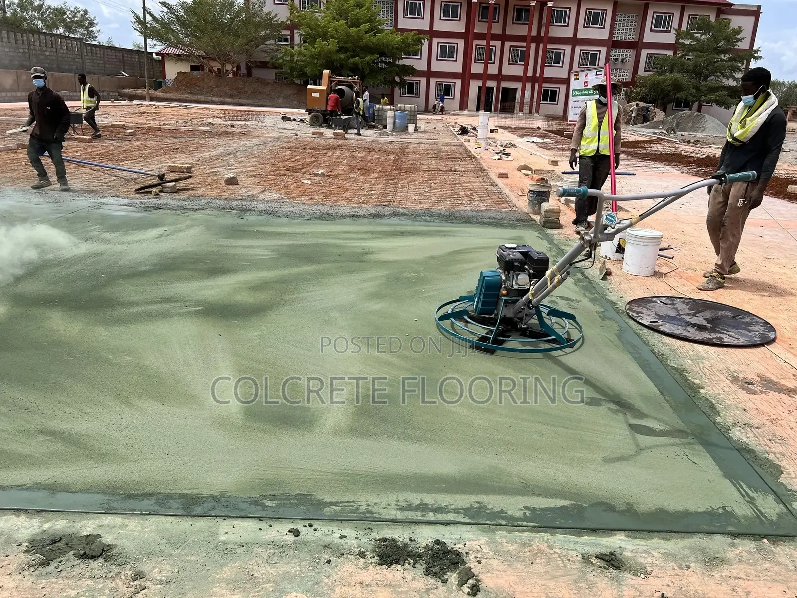 Basketball Court Stamped Concrete #10