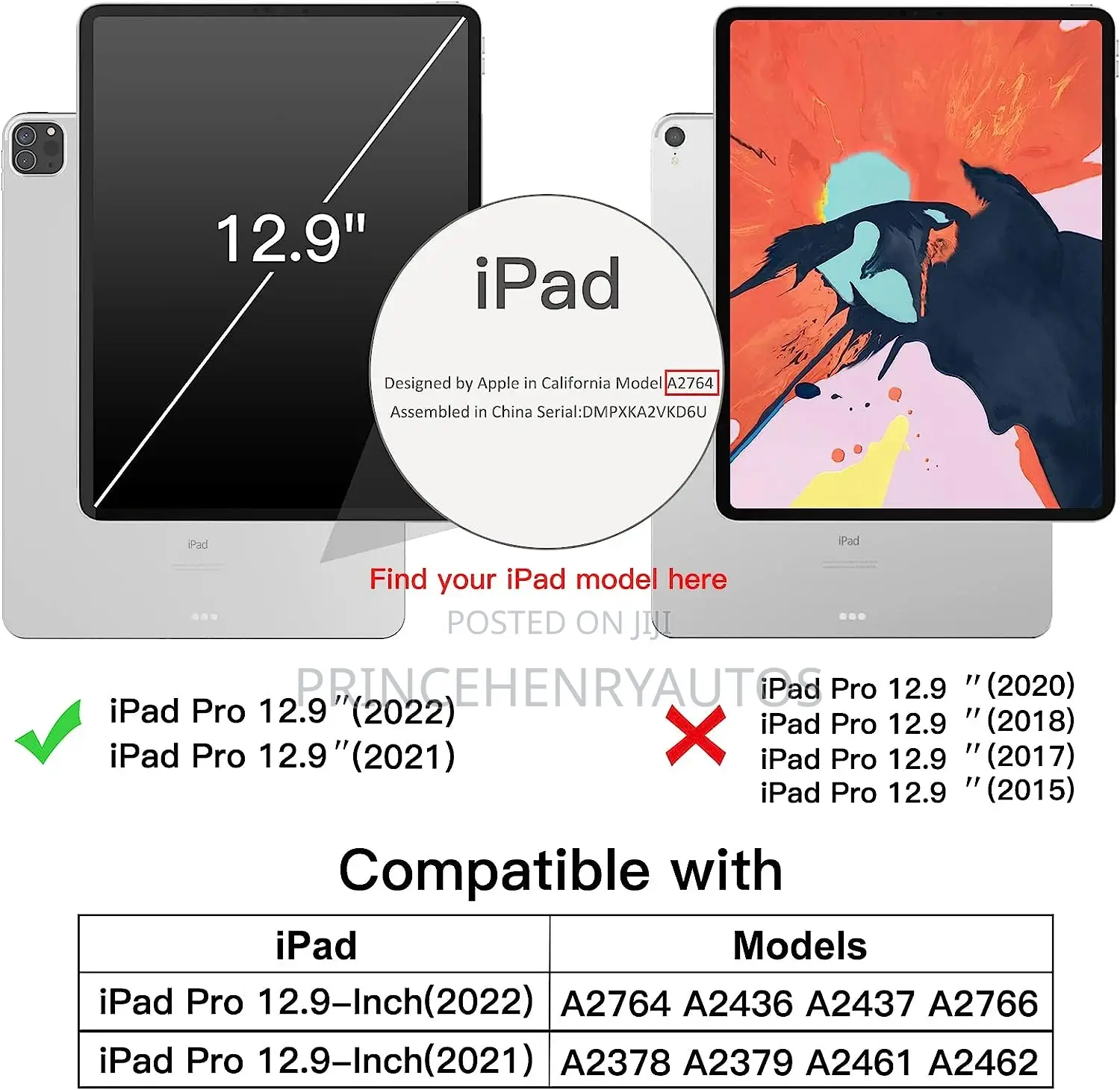 Jetech Case for iPad Pro 12.9"" (6th/5th Generation)