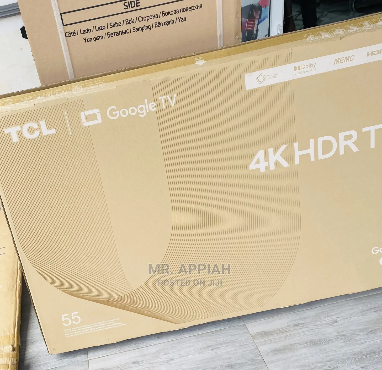 Durable TCL 55 Inch HDR Google Tv(55P735)Black