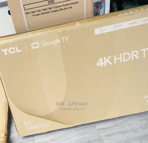 Durable TCL 55 Inch HDR Google Tv(55P735)Black