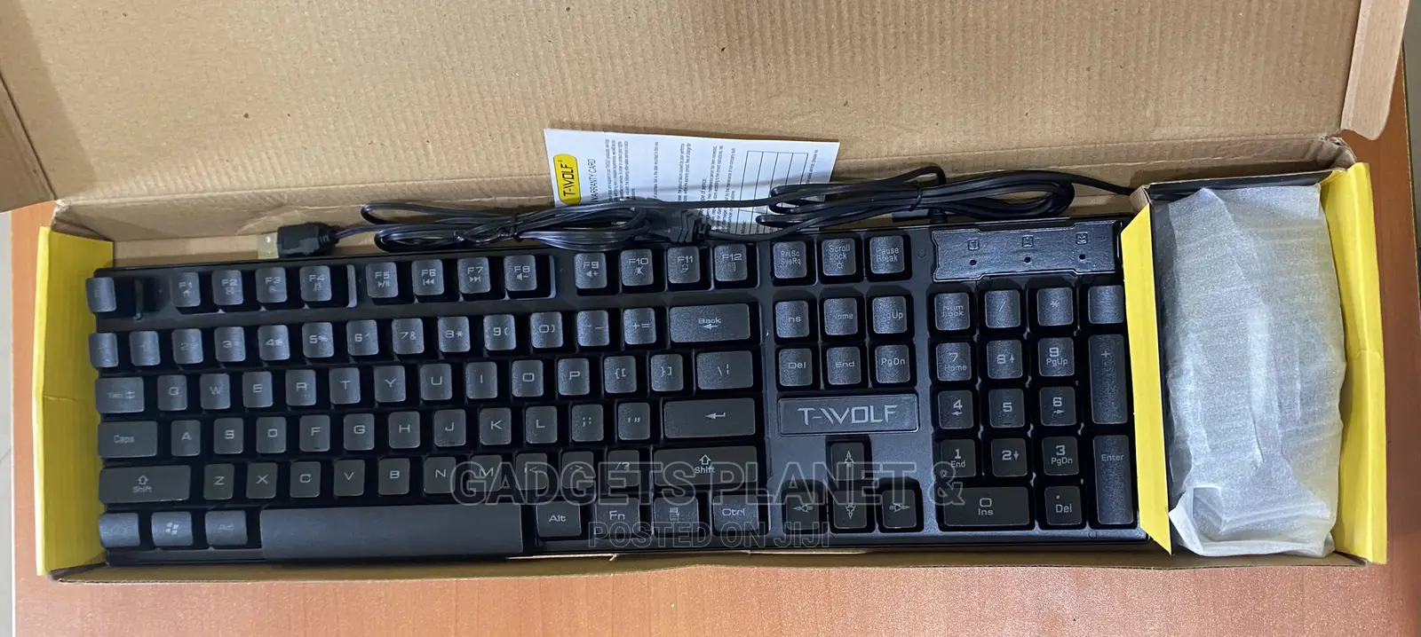 T-Wolf Tf200 Usb Wired RGB Gaming Keyboard and Mouse - Black