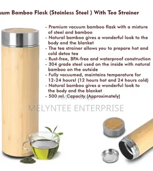 Bamboo Vacuum Flask 500ml For Souvenirs