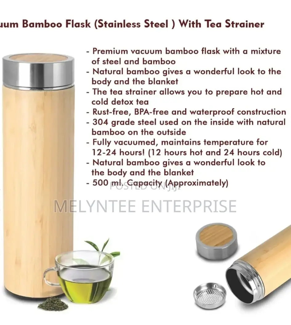 Bamboo Vacuum Flask 500ml For Souvenirs