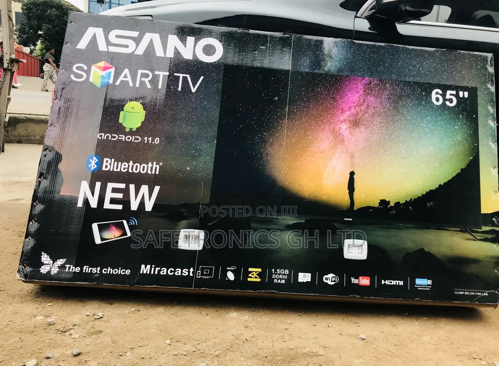 High Quality Asano 65 Inches Glossy LED UHD Smart Tv