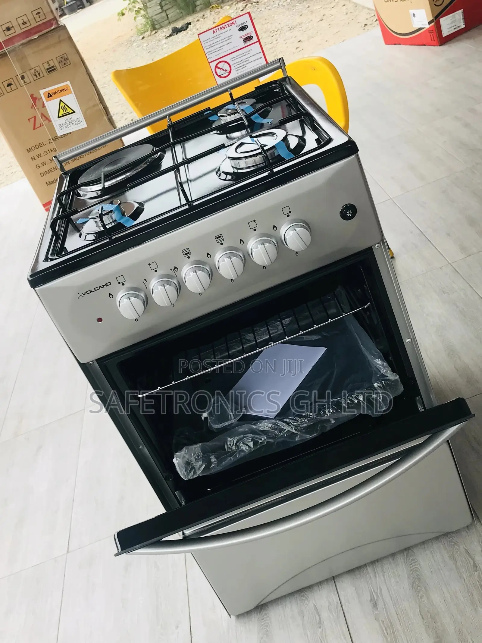 3 Gas 1 Electric Gas Cooker Oven With Grill 50x50 Volcano