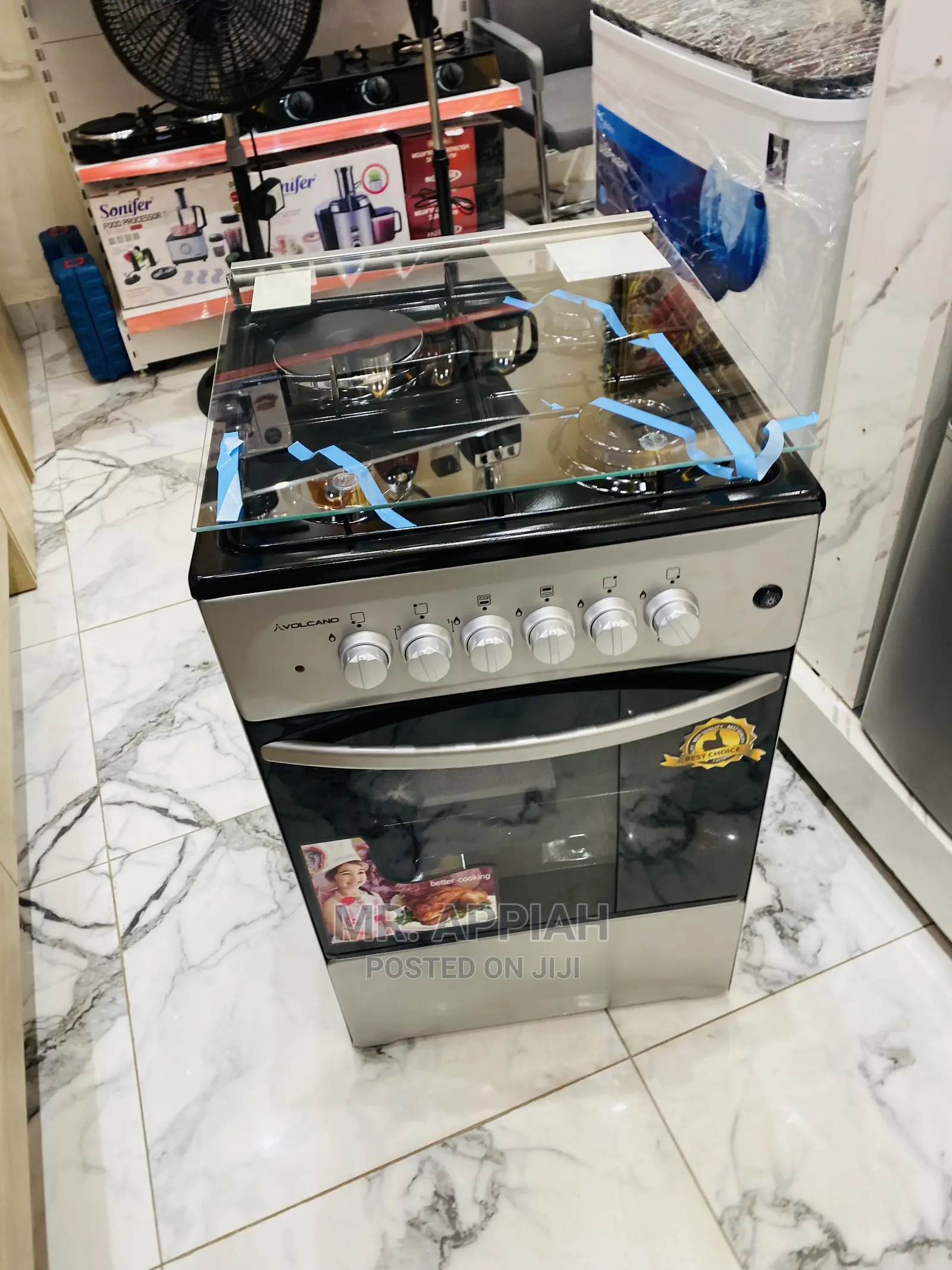 Reliable Volcano 3 Gas Cooker + 1 Electric Burner(Gray)