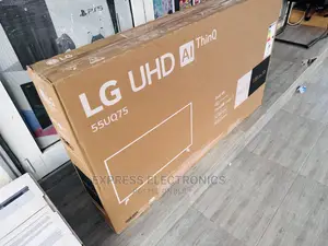 Original Sleek Black 55UQ75003 UHD Glossy Smart Lg Tv