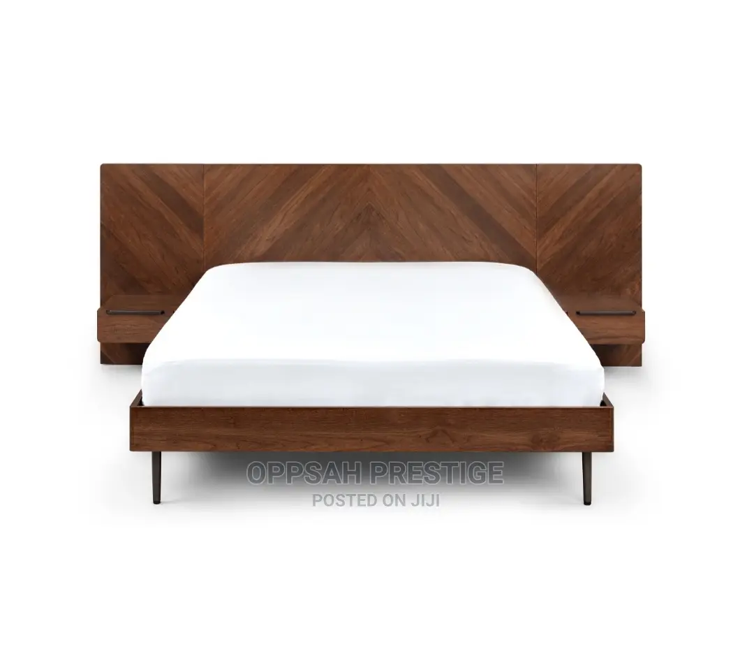 Nera Walnut California King Bed With Nightstands Set
