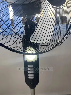 Solar Rechargeable Fan. With Extra Battery And Solar Panels