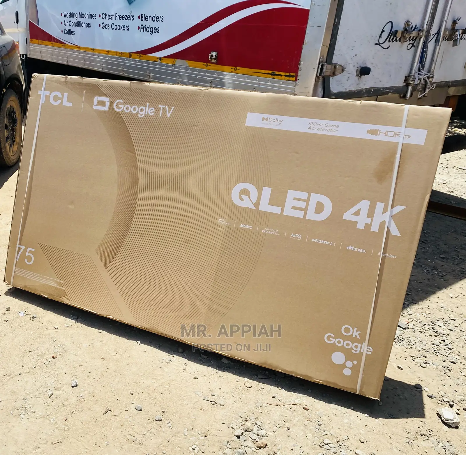 Elegant Black TCL 75 Inch QLED Smart Tv(Black) 