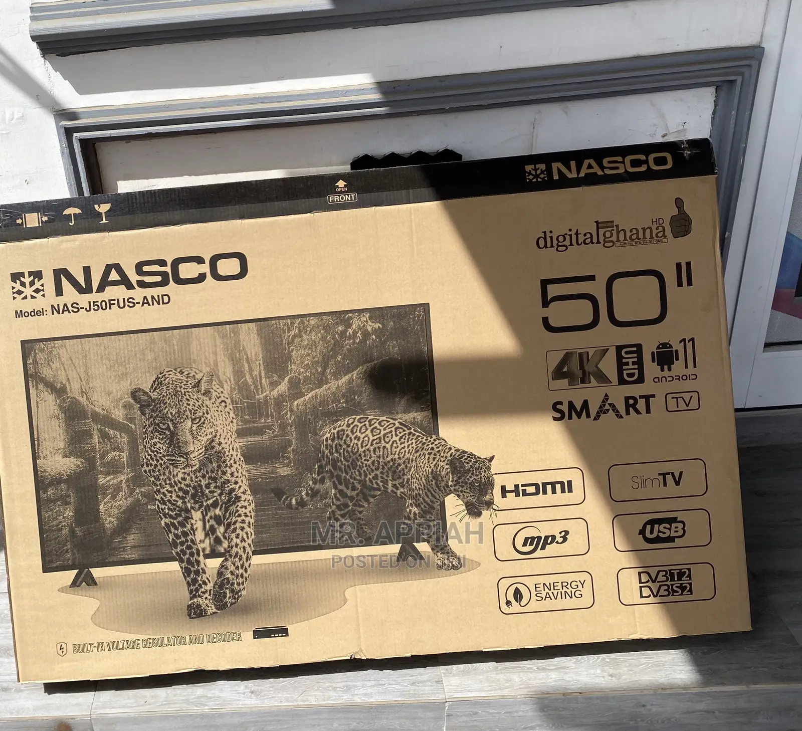 Elegant Black Nasco 50 Inch Uhd Smart Led Tv 