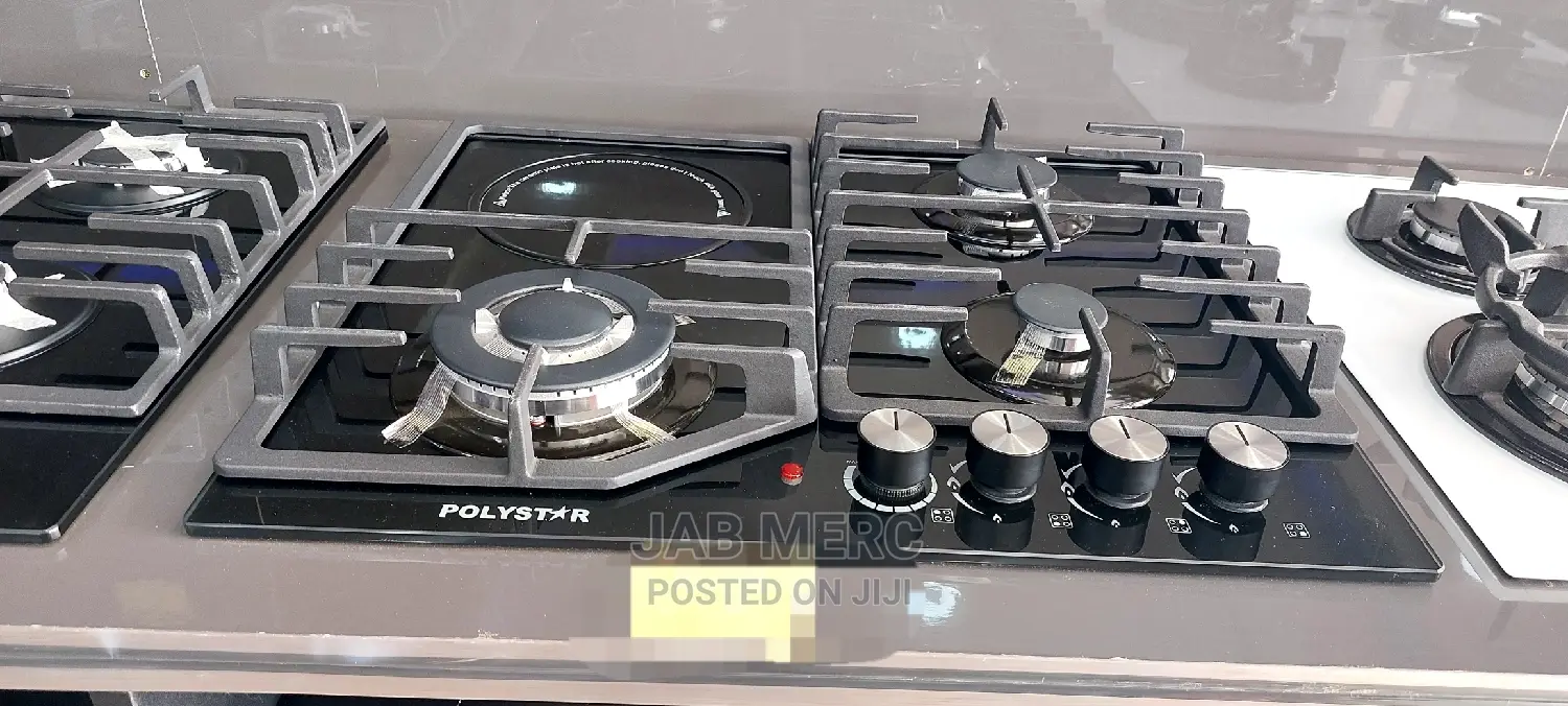 1 Electric + 3 Gas 4 Burners Cooker Hob 60 X 60 Cm Glass