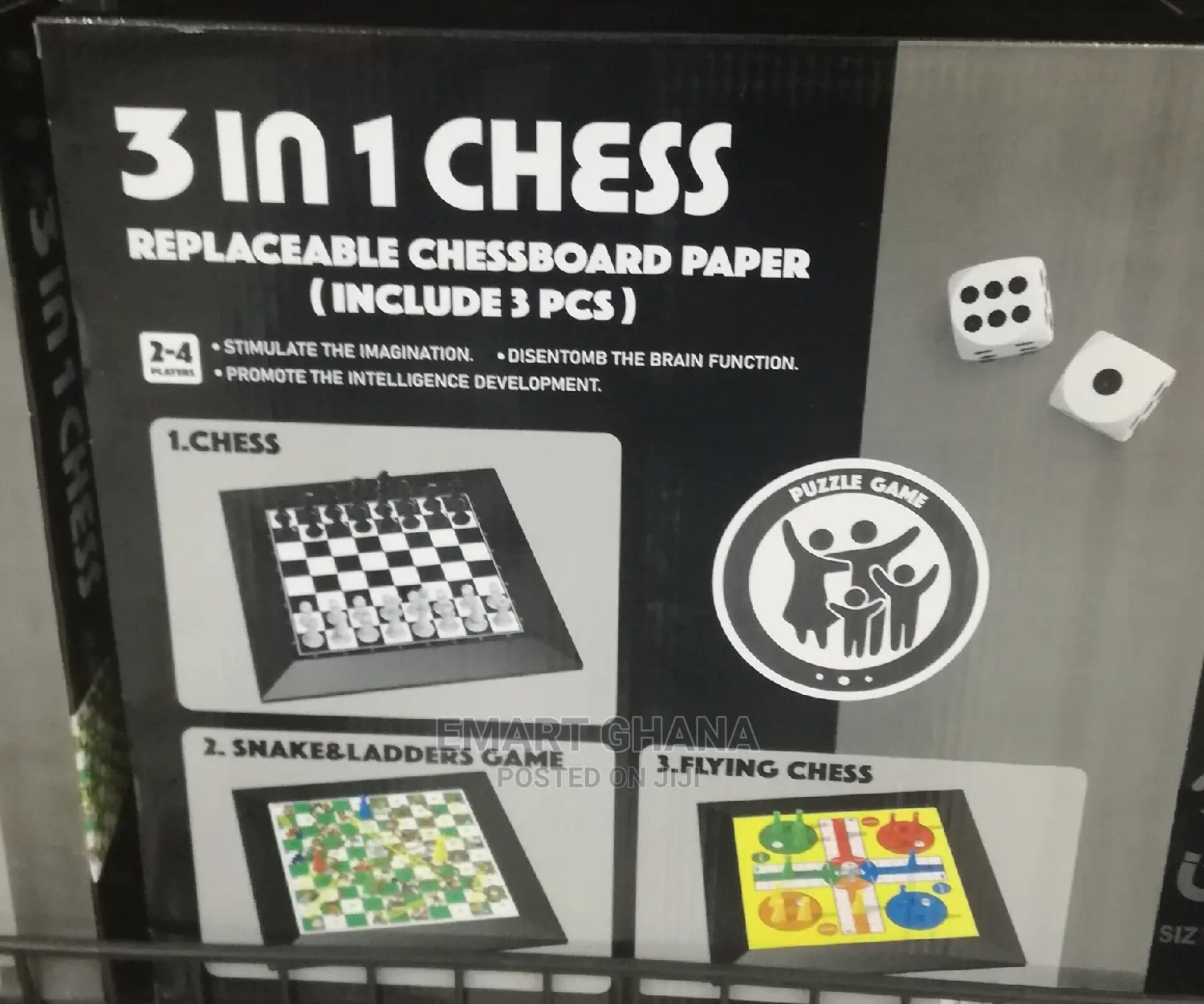 Ludo Game Snakes Ladders Chess Board Combo With 2 Set