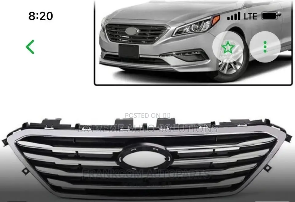 Hyundai Sonata 2015 - 2017 Grille