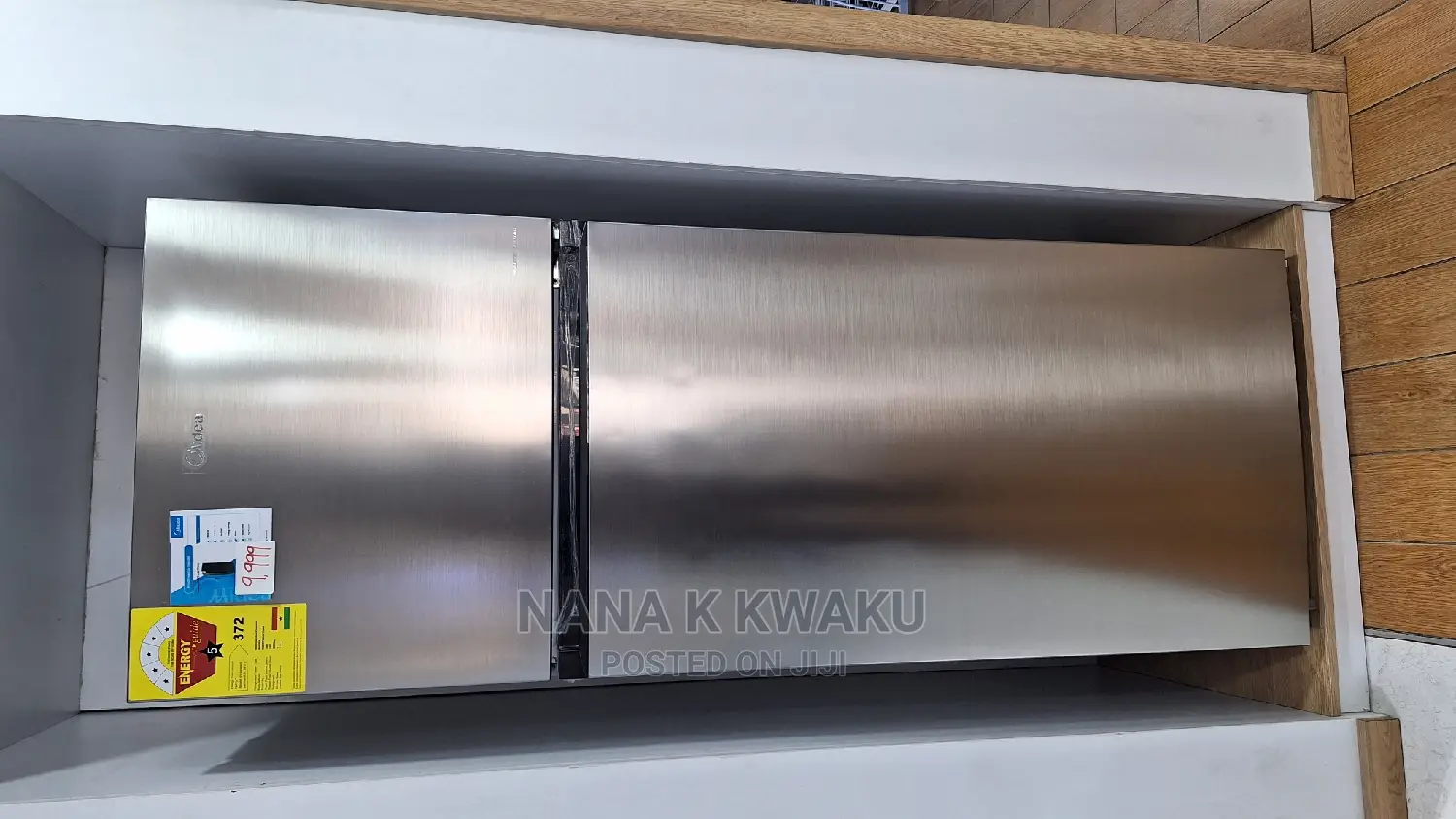 New Midea 480ltrs Double Door Fridge With Top Freezer