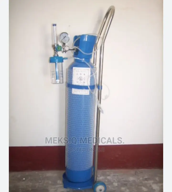 Oxygen Cylinder With Trolley and Flowmeter 10 LTRS