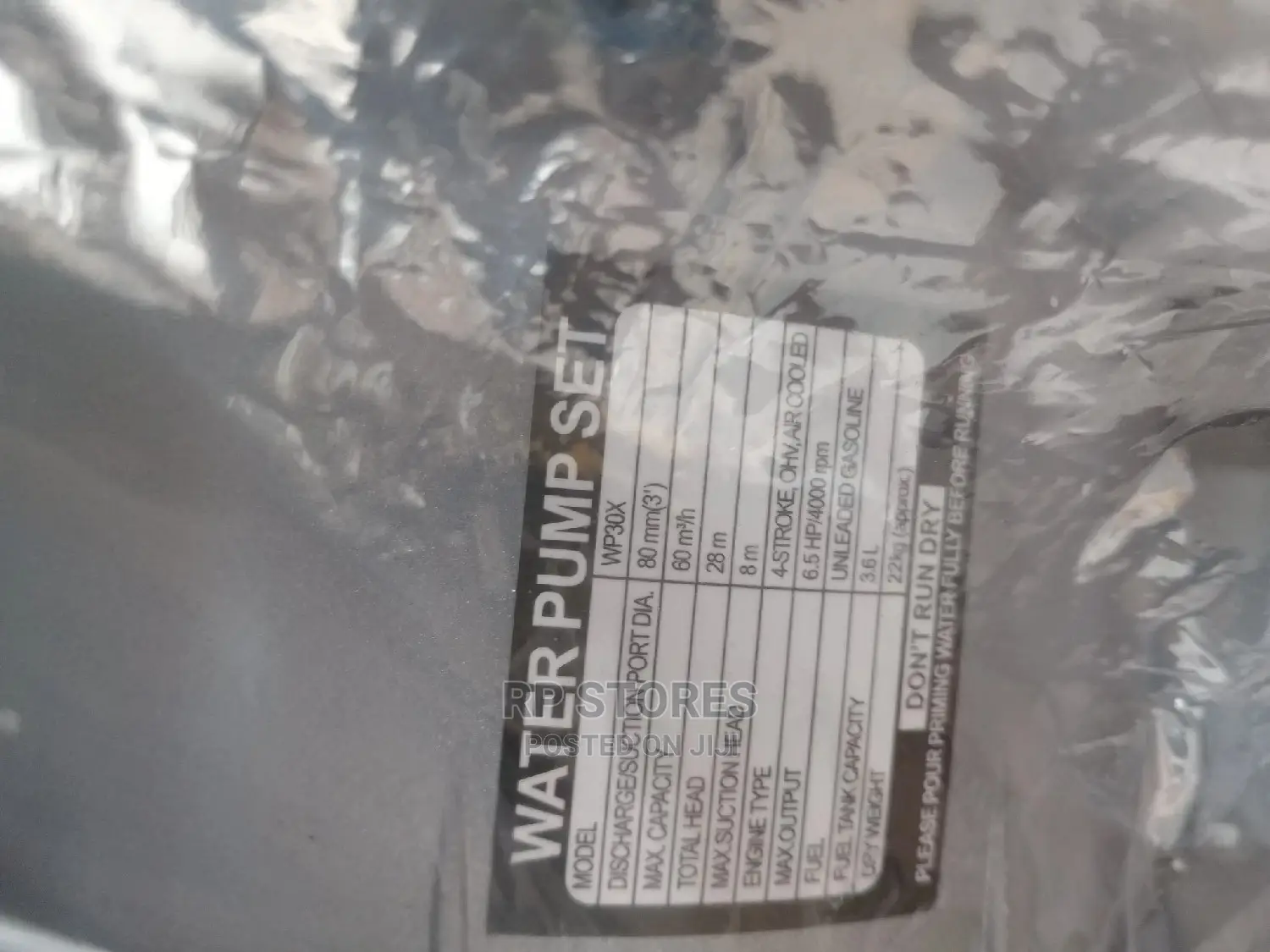 Honda Water Pump 6.5hp 3inches