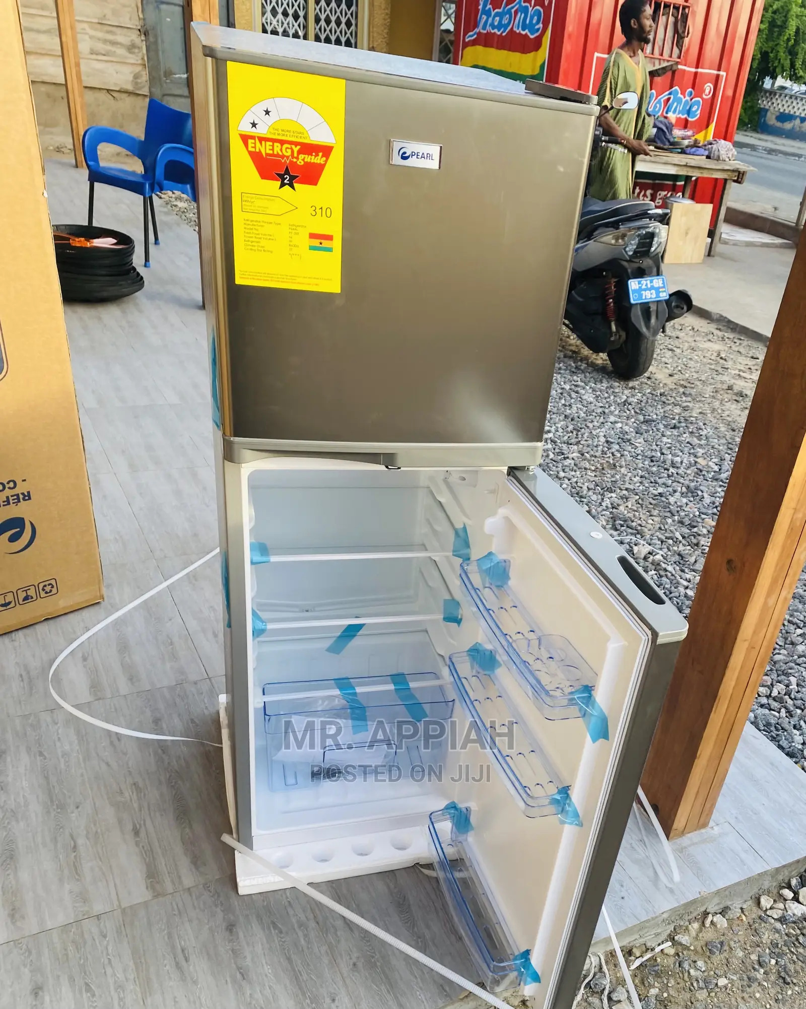 Latest Affordable AndDurable Pearl 16T 2 Door Fridge.(Gray)