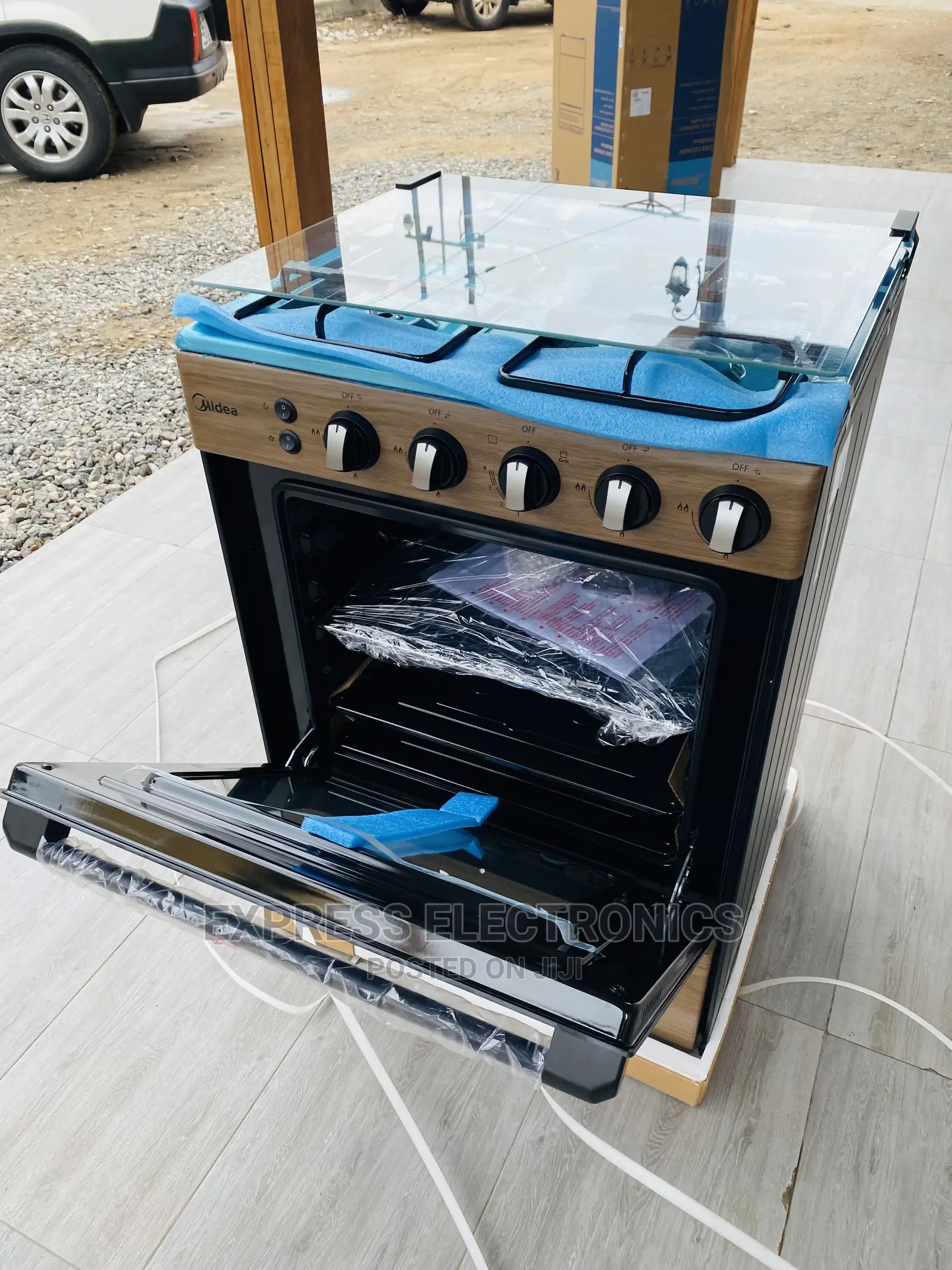 Oven and Grill, Auto Ignition Midea Gas Cooker 4burner
