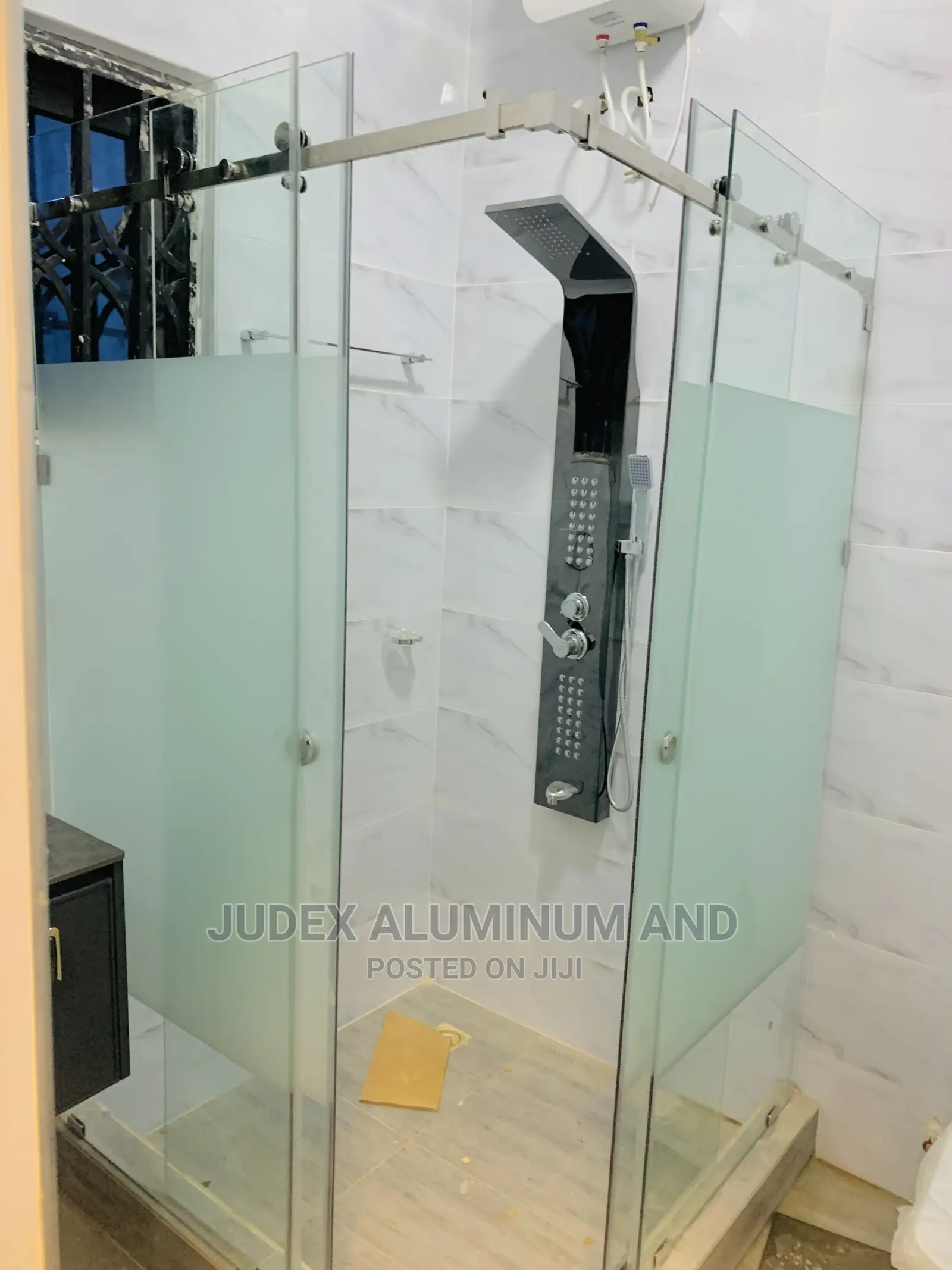 Double Sliding Shower Glass Door