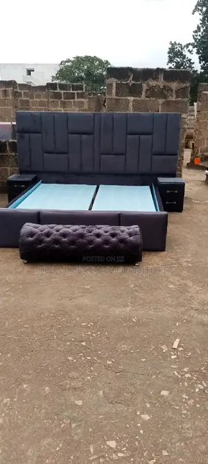 Classic King Size Bed Frame With Side Drowar In Good Shape