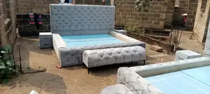 King Size Bed Frame and Ottoman in Good Condition