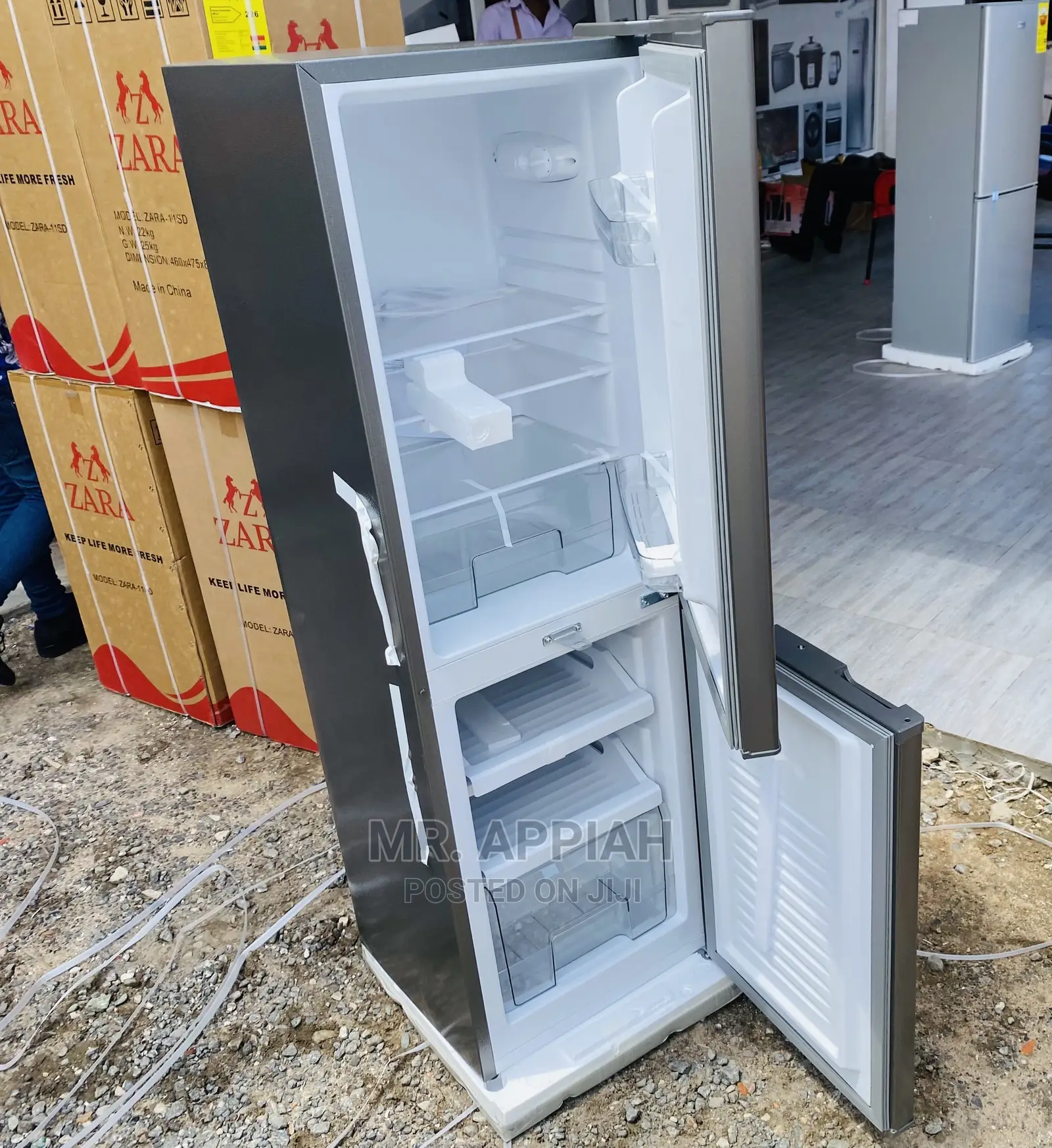 Grab Zara 180BF Double Door Refrigerator(Dark Gray) 