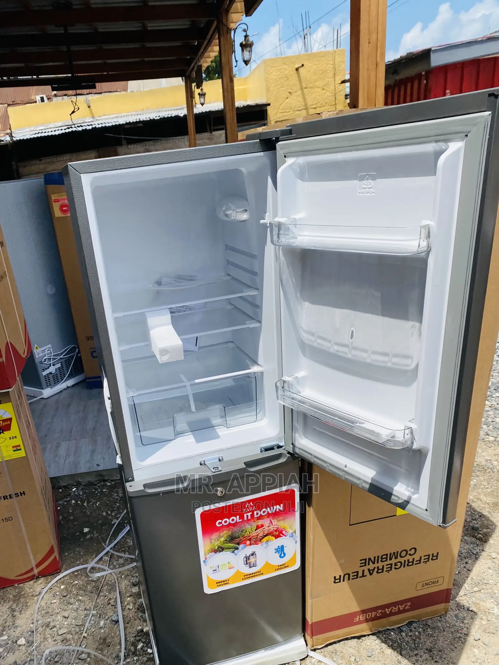Sealed in Box Zara 240BFDouble Door Refrigerator(Dark Gray)