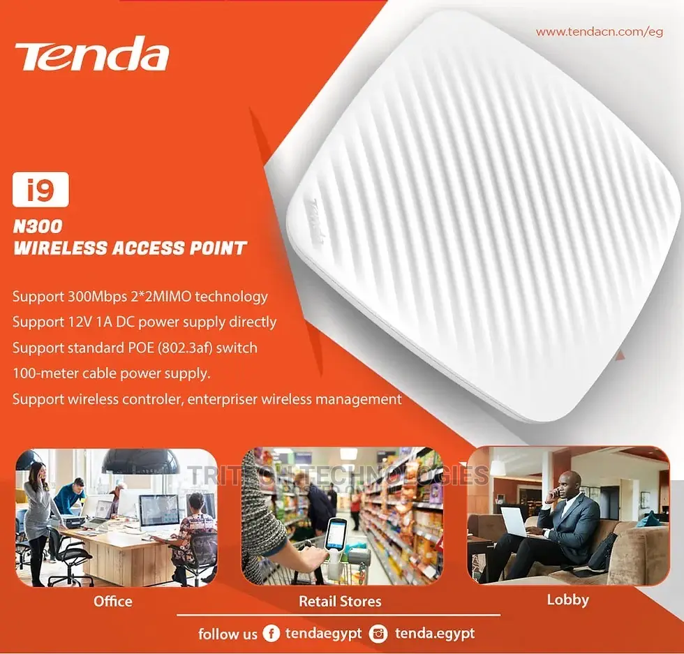 TENDA I9 300mbps Ceiling AP Supporting Up to 25 Clients