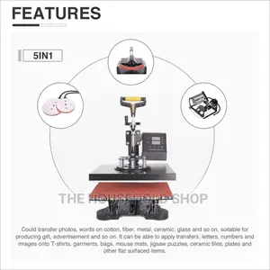 5 in 1 Heat Press Machine With 12 in 1 Pen Press