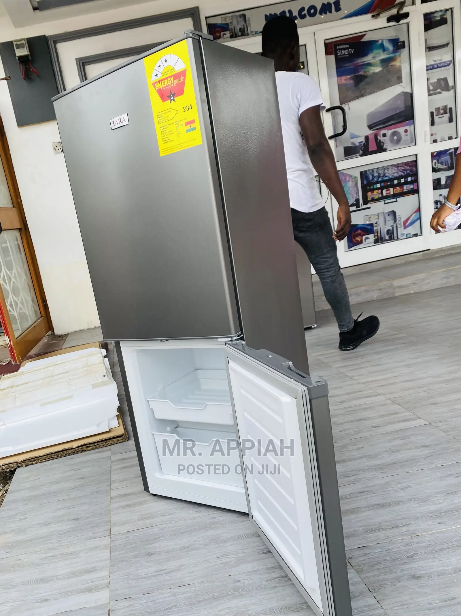 Low Cost  Zara-180bf Double Door Refrigerator(Dark Gray) 