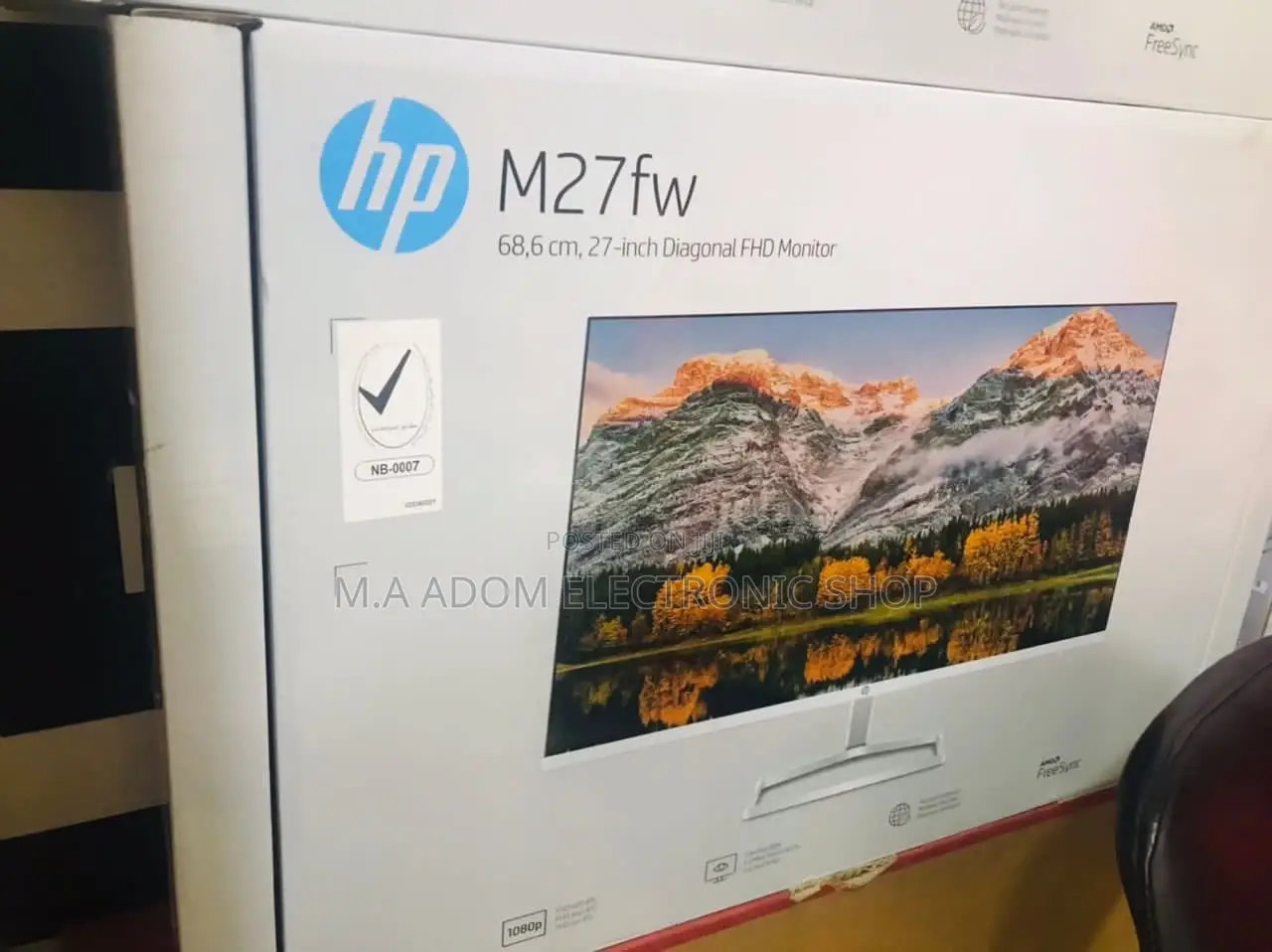 Fresh Hp M27FW FHD Monitor With HDMI,VGA