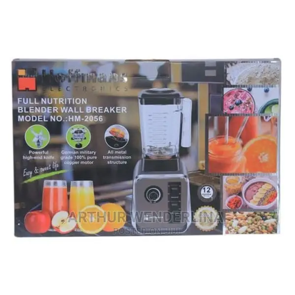 Hoffmans Full Nutrition 2L Commercial Blender HM-2056