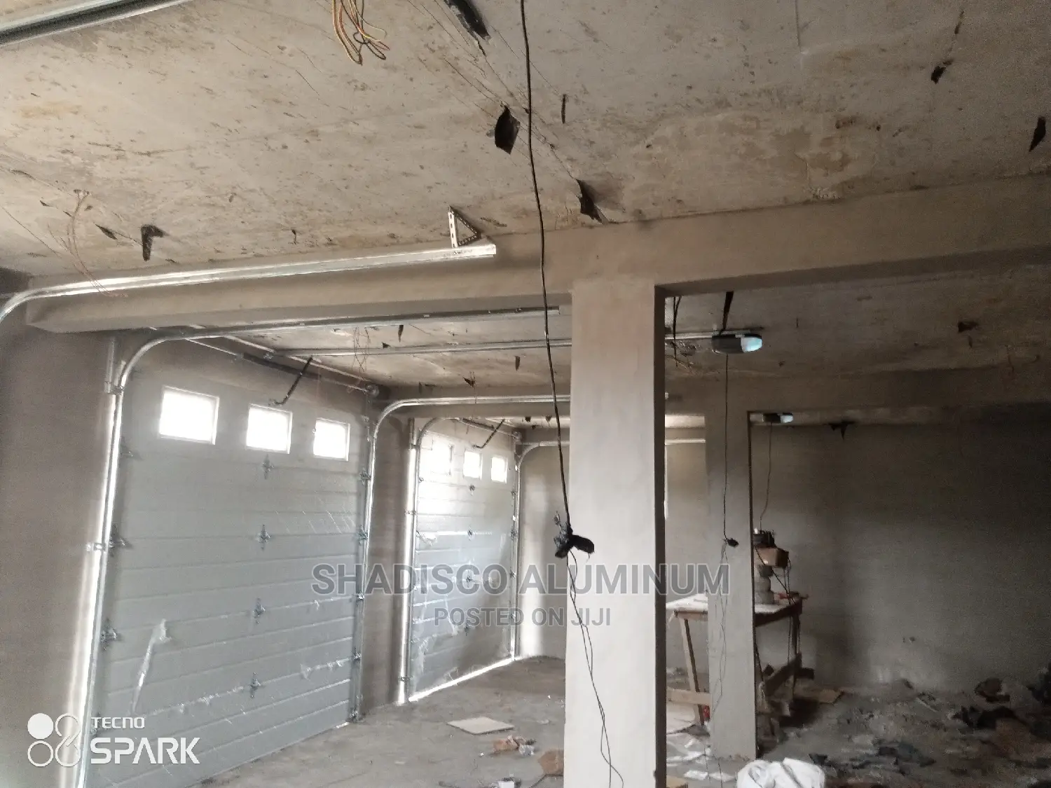Fanlight Garage Door With Remote Control