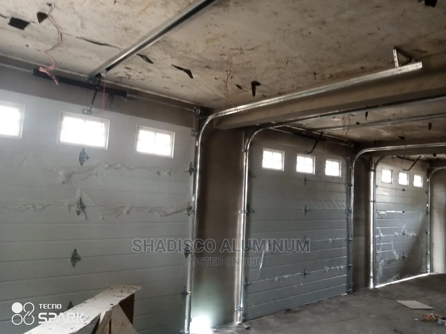 Fanlight Garage Door With Remote Control