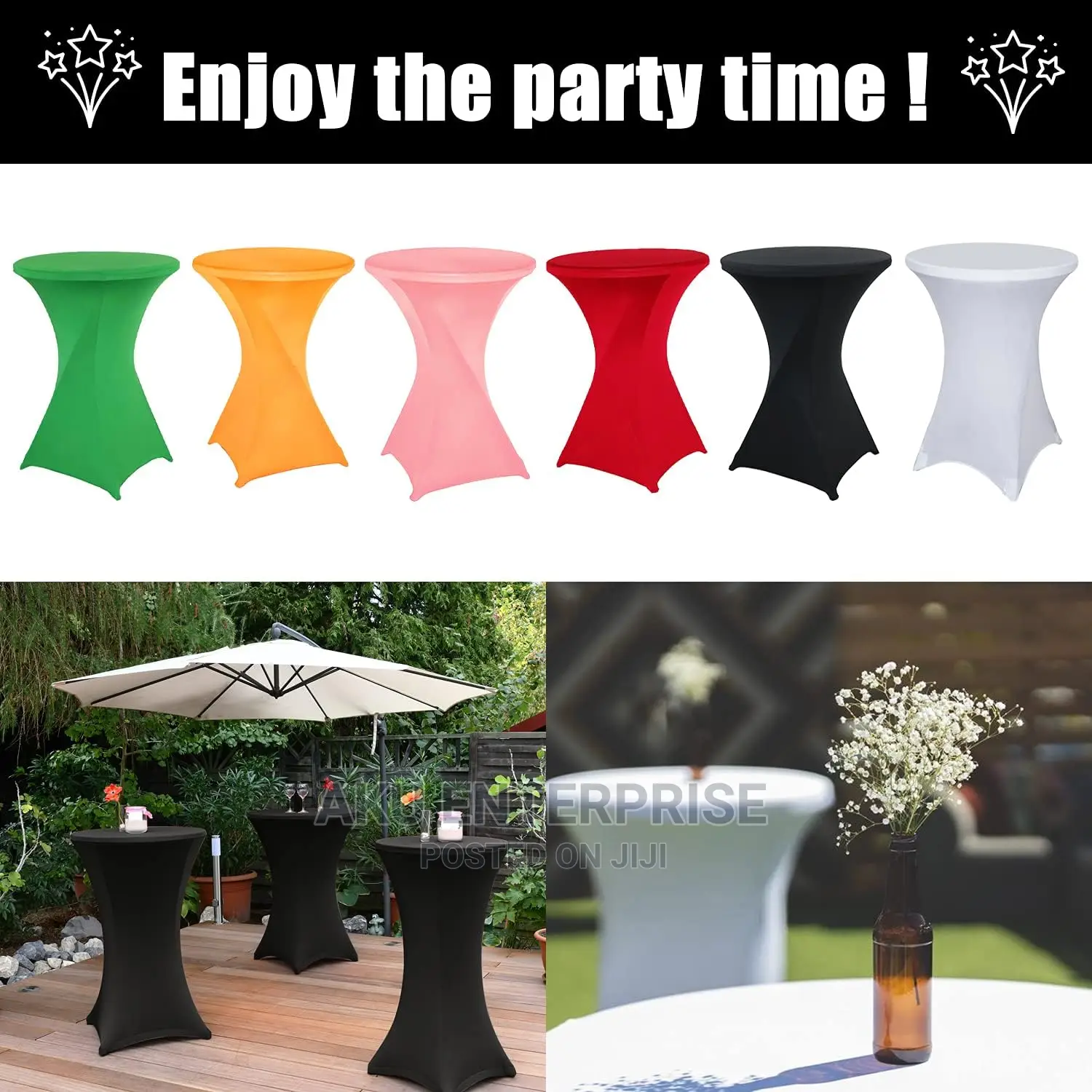 Round Foldable Cocktail Table White